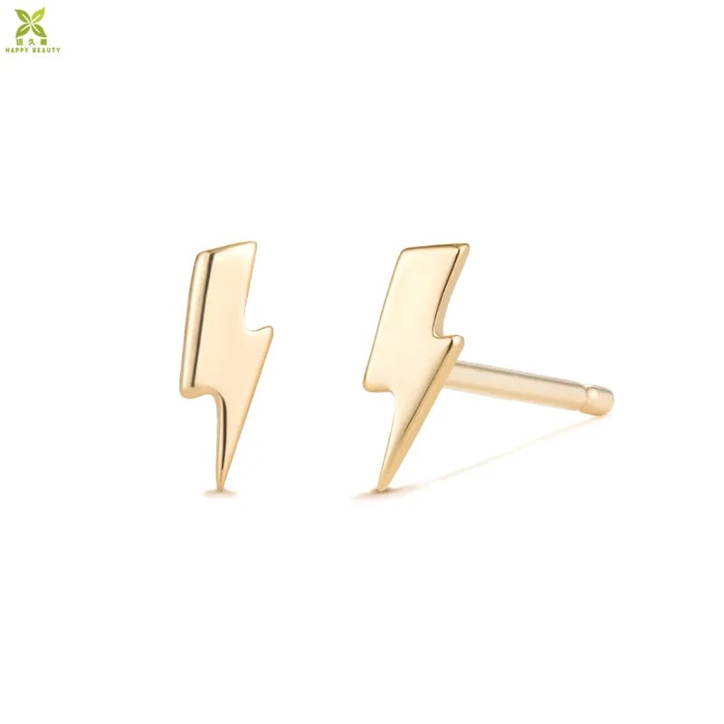 Minimal Stainless Steel Stud Earrings Fashion Jewelry Lightning Bolt Stud Earrings Design Stud Earrings
