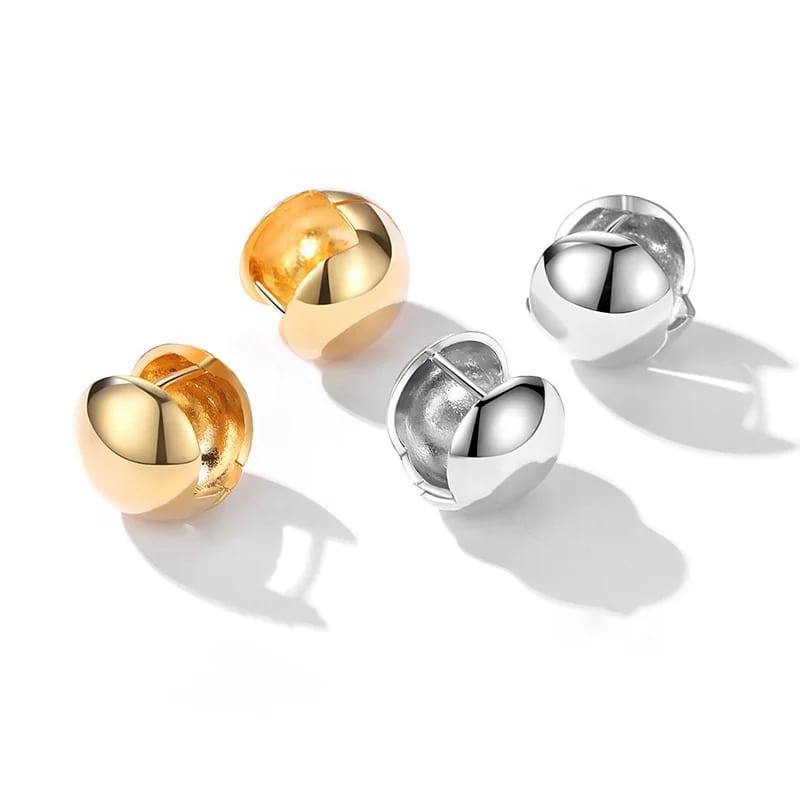 SXS JEWELRY Best Selling Ball Earrings Hypoallergenic 18k Gold Ball Stud Earrings Wholesale Stud Earrings