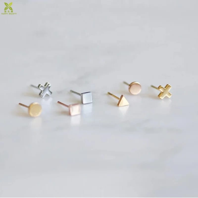 Trendy Geometric Earrings Jewelry Triangle Square Circle Geometric Earrings Wholesale Factory Stud Earrings