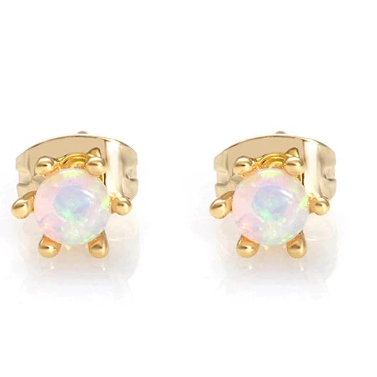 China Factory Manufacturer Round Opal Stud Earrings Jewelry Stud Earrings