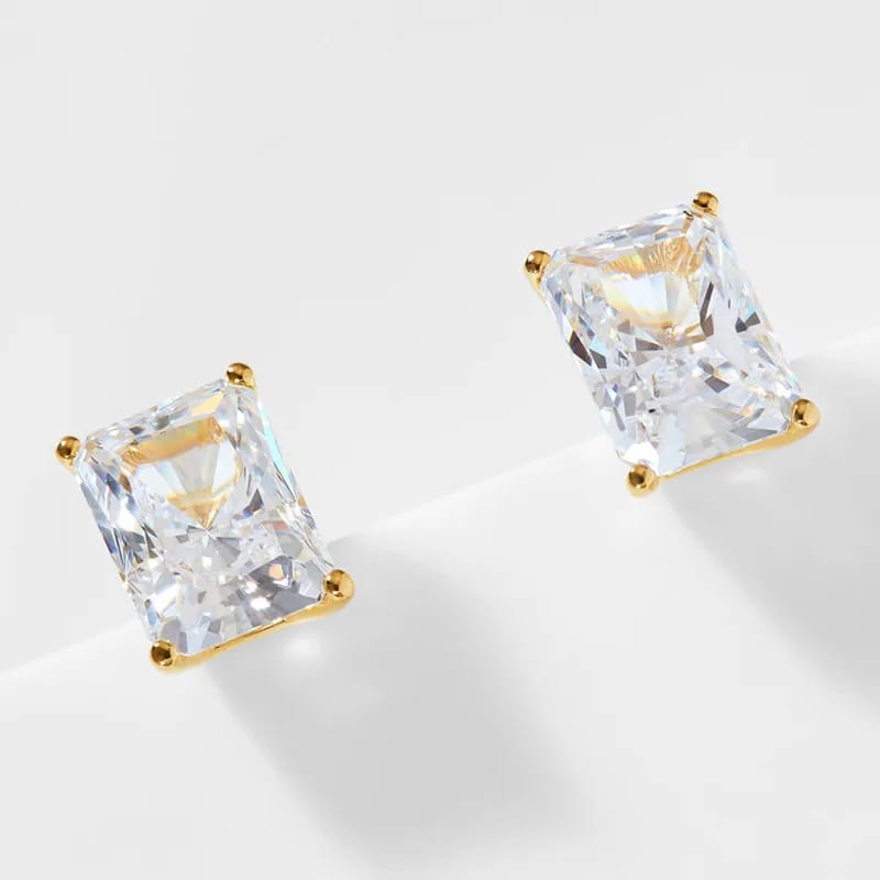 Classic Design Four Claws Cubic Zirconia Luxury Earrings Cz Jewelry Diamond Stud Earrings For Women Stud Earrings