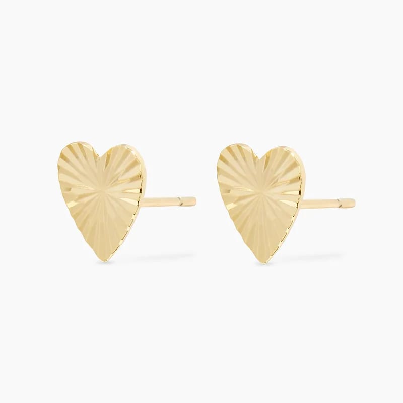 Women Fashion Jewelry 925 Silver Gold Plated Mini Love Heart Stud Earrings Stud Earrings