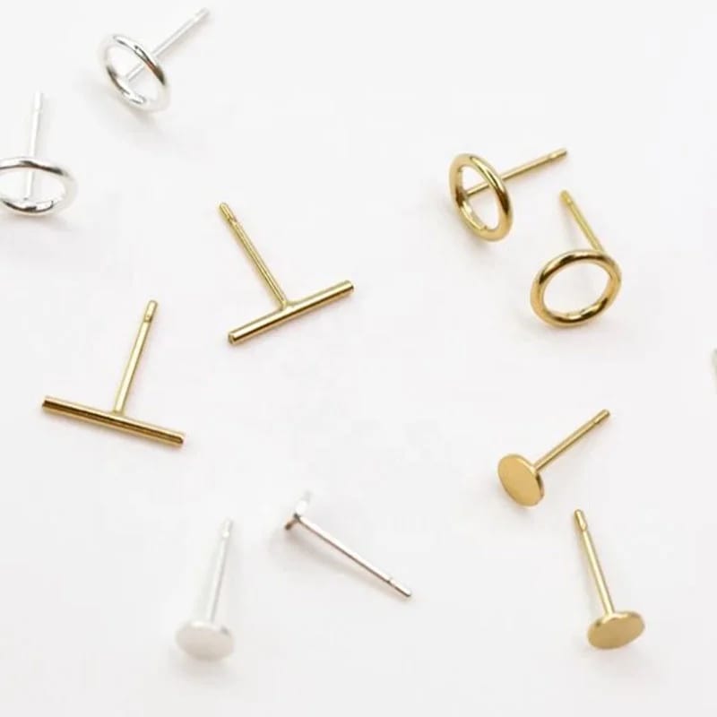 SXS JEWELRY Customize Gold Plated Minimalist Jewelry Earring Stud Sterling Silver Minimalist Jewelry Stud Earrings