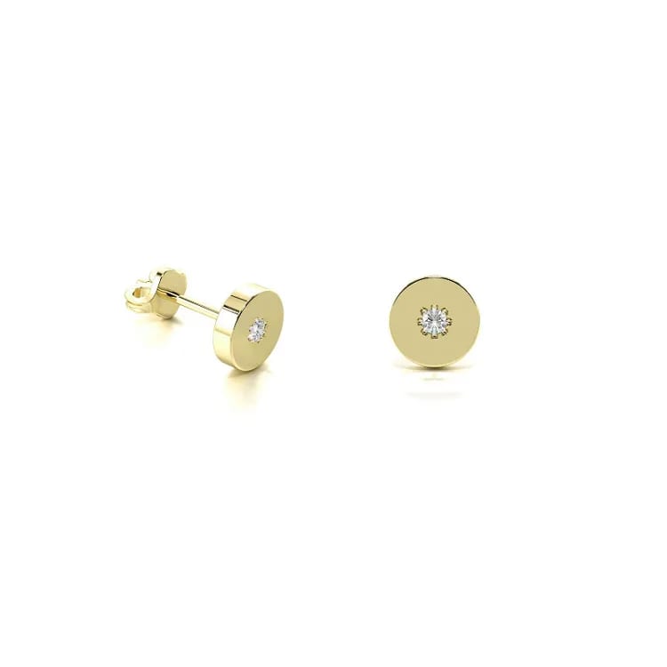 Custom 5mm Stainless Steel 18k Gold Plated Diamond Stud Earrings For Men Stud Earrings