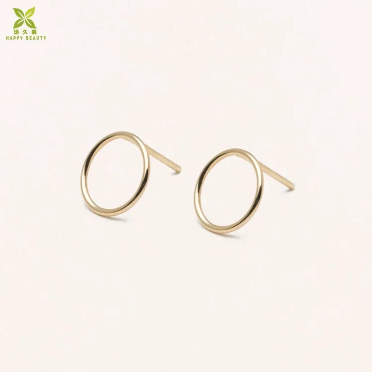 925 Silver Earrings Jewelry Fashion Simple Hollow Circle Stud Earring Stud Earrings