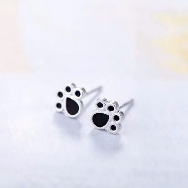 Modern Jewelry Making Findings Bear Stud Earring In 925 Sterling Silver Stud Earrings