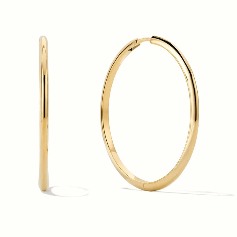 Latest Fashion Design 18k Gold Plated Oversized Hoop Earrings For Women Hoop Earrings