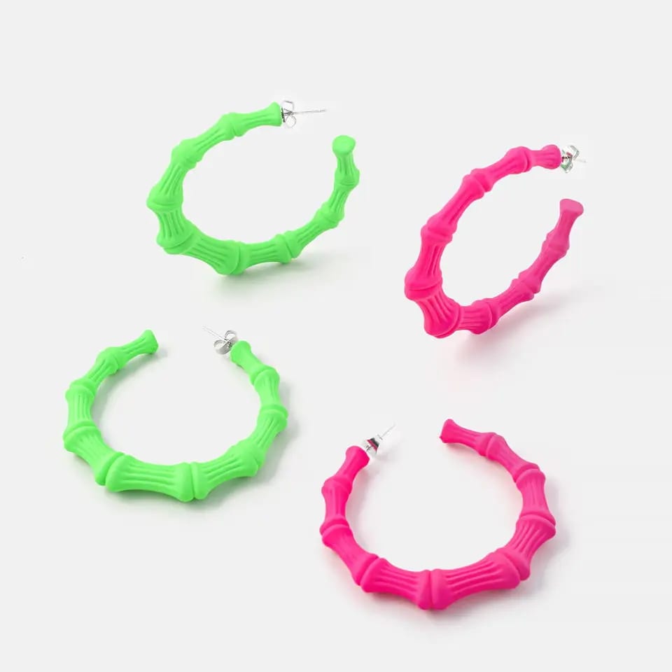 Custom Women’ Earrings Waterproof Low Allergies Acrylic Earrings Gift For Girl Hoop Earrings
