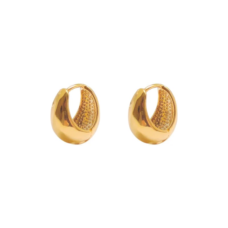 Temperament Matching Exquisite Small Circle Women’s Water Drop Earrings Hoop Earrings