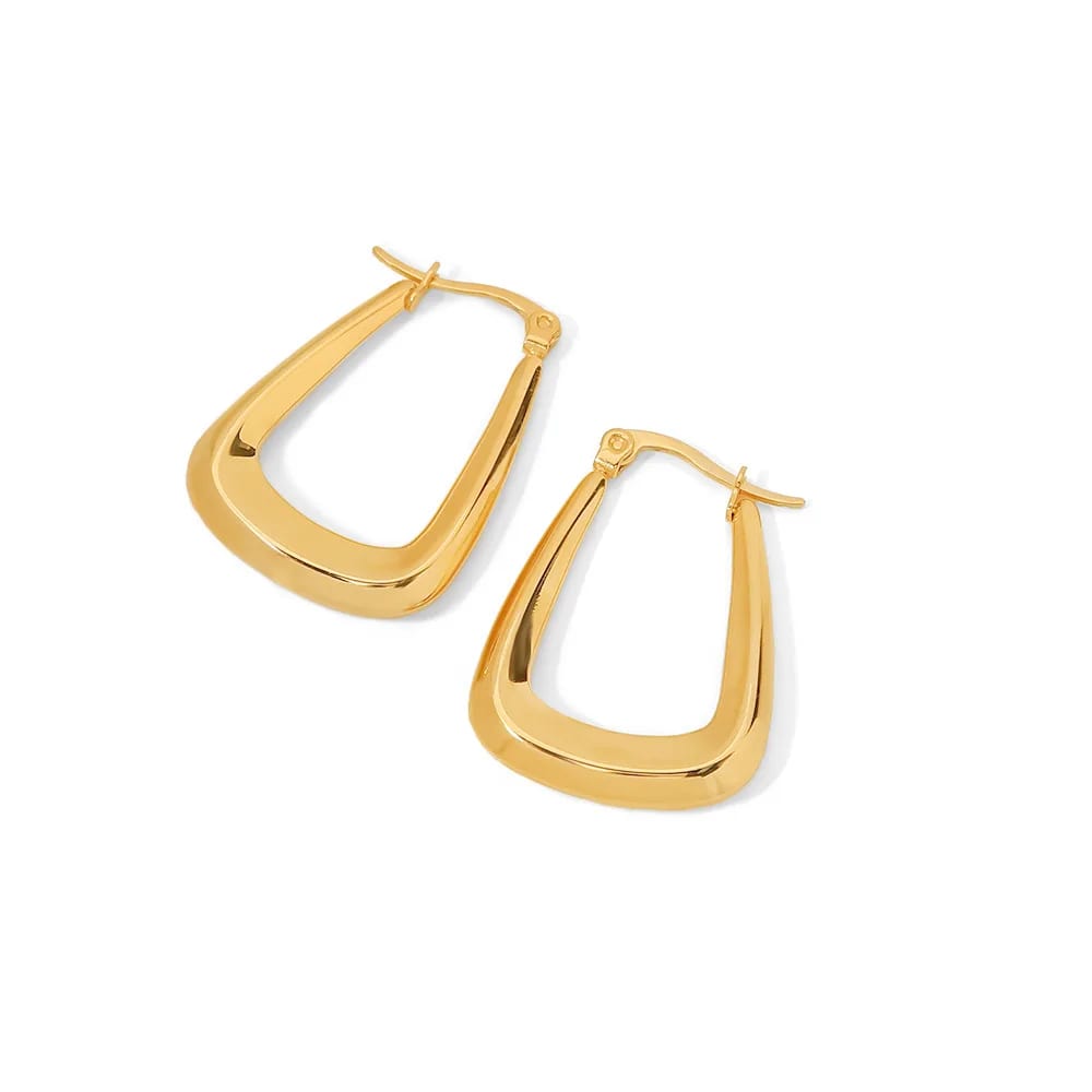 Fashion Classic Women’s Jewelry Ip Plated Stainless Steel Luxury Hoop Earring Gift For Girl Hoop Earrings