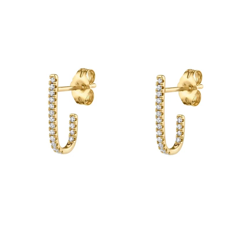 New Arrival 925 Sterling Silver 18k Gold Plated Cubic Zirconia Hook Hoop Earrings For Girls Hoop Earrings