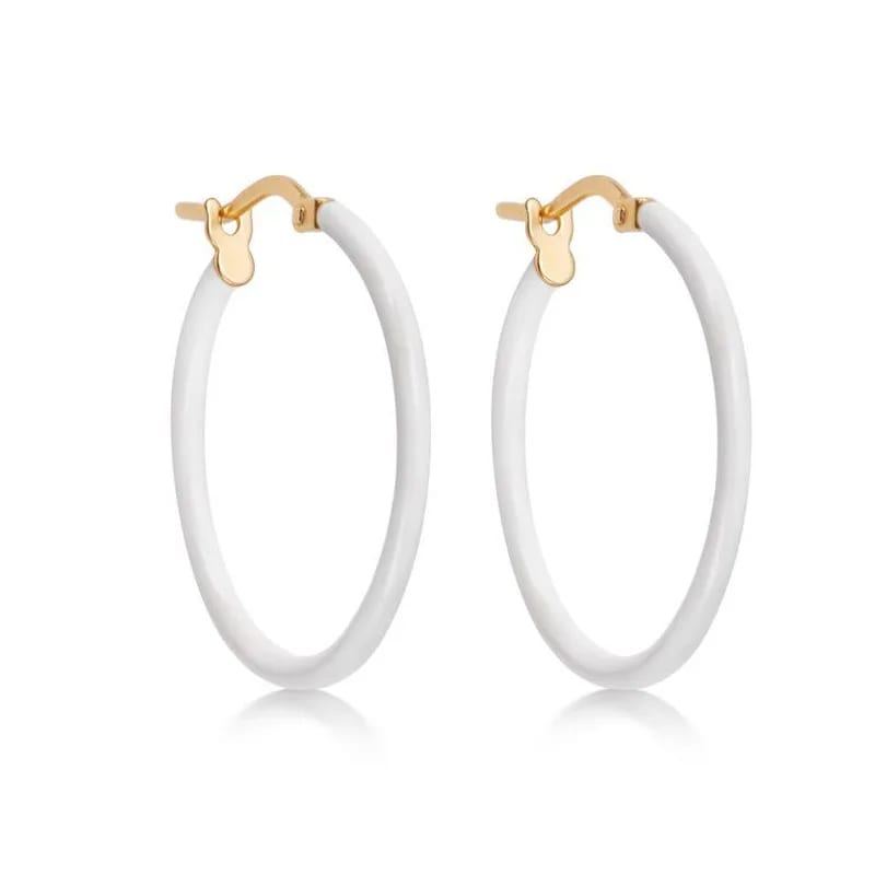 Wholesale Custom 18k Gold Plated Women Earrings Multi Colorful Dripping Oil Enamel Hoop Earrings Hoop Earrings