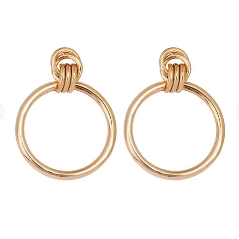 New Fashion Metal Good Punk Round Geometric Oversized Wide Hoop Earrings For Women Hoop Earrings