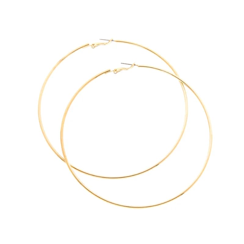 40mm 60mm 70mm 80mm Exaggerate Big Smooth Circle Hoop Earrings Simple Round Earrings For Women Hoop Earrings
