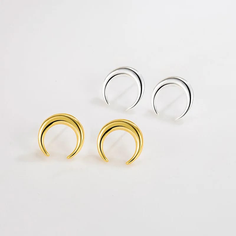 Hot Selling Handmade Crescent Moon Design Stud Earrings Jewelry For Girls Made In China Hoop Earrings