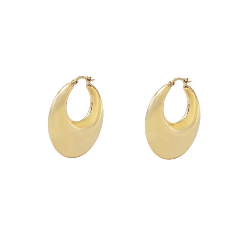 SXS JEWELRY Supplier Women Hoop Gold Earrings Thick Chunky Earring Jewelry Tribal Hoop Earrings For Gift Hoop Earrings