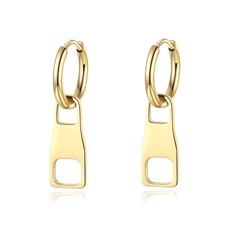 Best Gold Women Plated Stainless Steel Geometric Hoop Earring Hoop Earrings