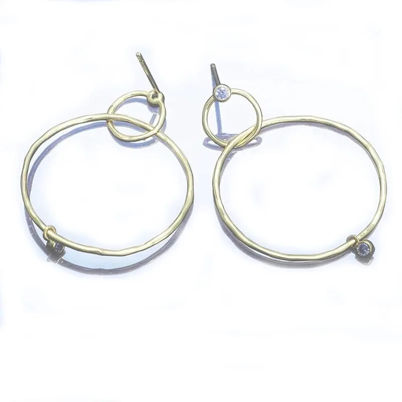 Factory Direct Sale Fashion Handmade 22k Gold Plated Dangle Jewelry Earring,Wire Earring With Charms Hoop Earrings