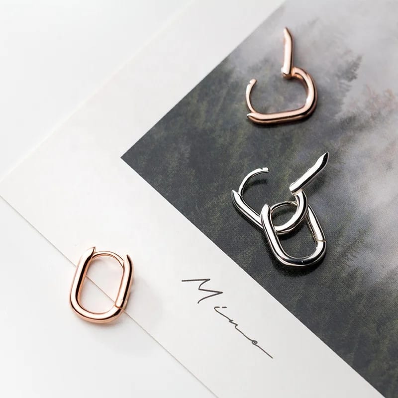 2021 Silver And Gold O Shape Brass Jewelry Hoop Earring For Women Hoop Earrings