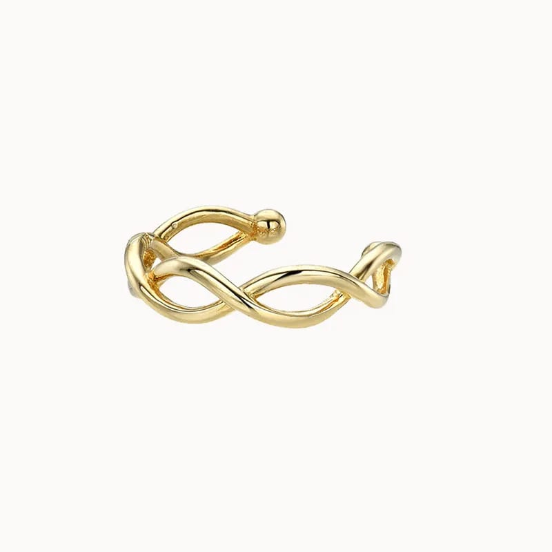 New Design Ear Cuff Jewelry Women 14k Gold Twisted Ear Cuff Earrings Wholesale Ear Cuff