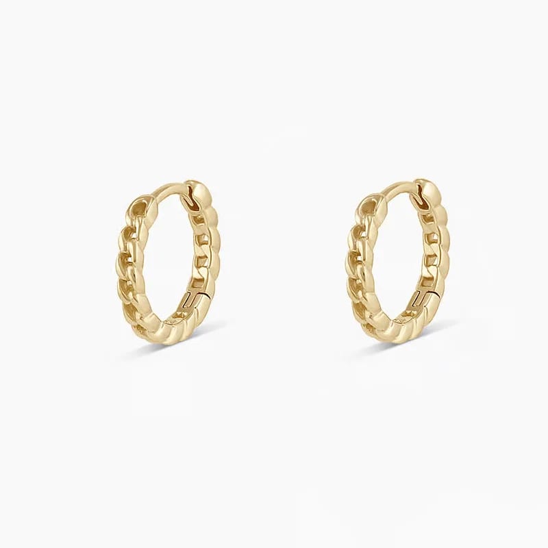Dainty 925 Sterling Silver Jewelry 14k Gold Vermeil Wilder Huggie Hoop Earrings For Women Huggie Earrings