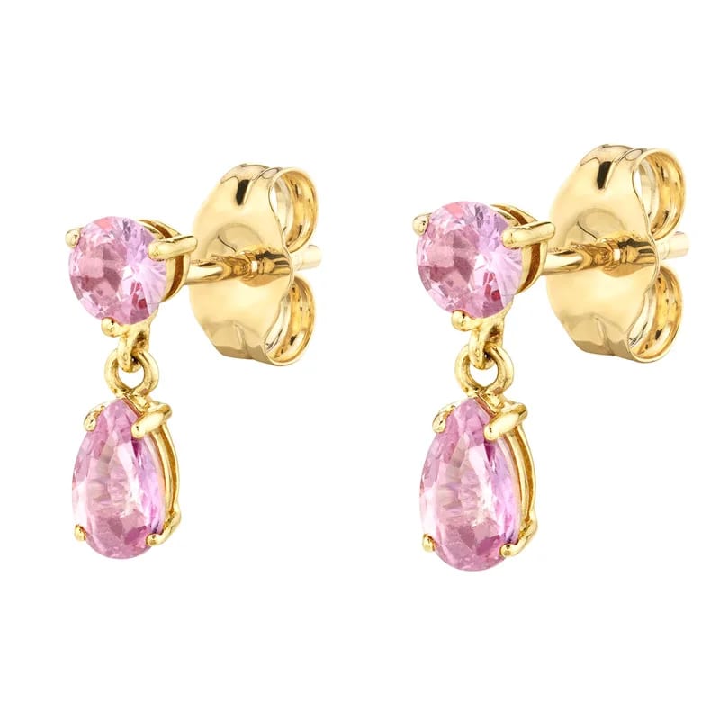 Dainty 18k Gold Plated Cubic Zirconia Pear Waterdrop Dangling Stud Earring Fashion Earrings Drop Earrings
