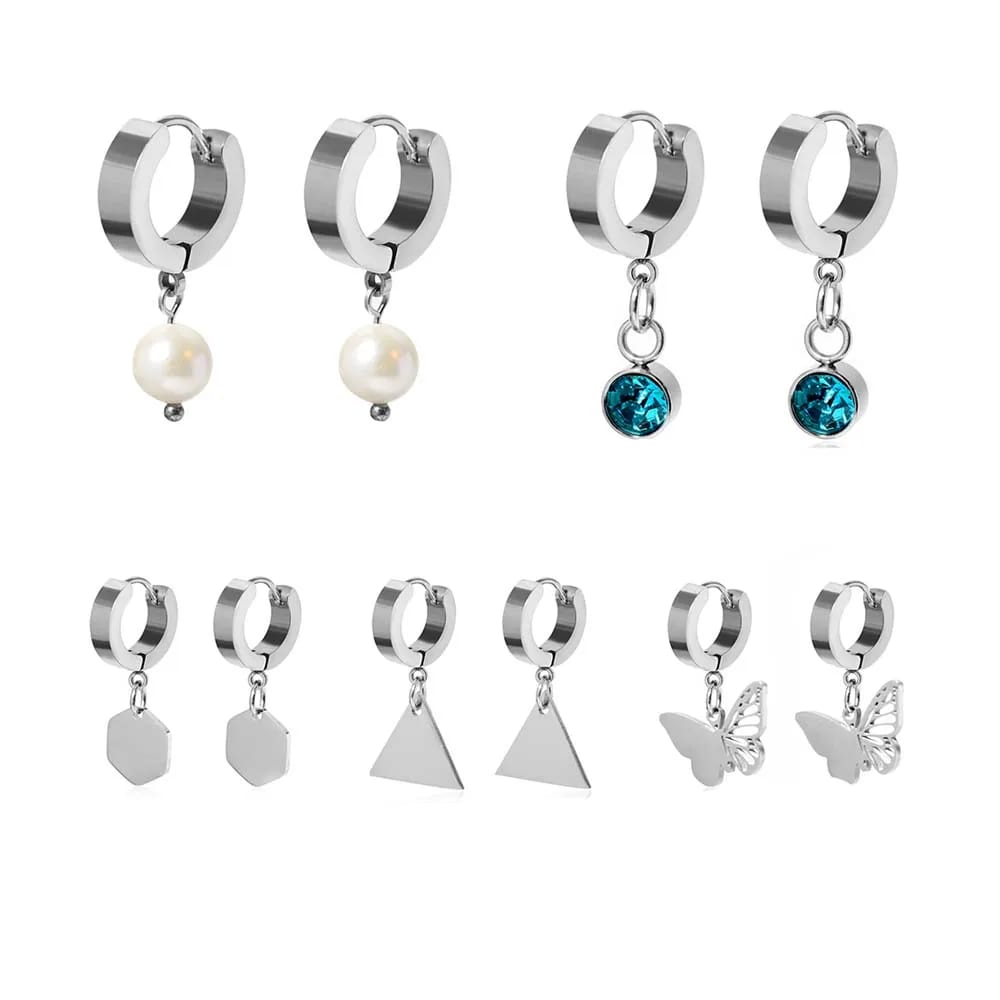 High Quality Fashion Jewelry Stainless Steel Huggie Hoop Earrings Hypoallergenic Drop Earrings For Women Drop Earrings