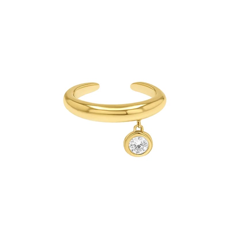 Fashion New Arrival Jewelry 18k Gold Plated 925 Silver Diamond Drop Ear Cuff No Piercing Earrings Ear Cuff