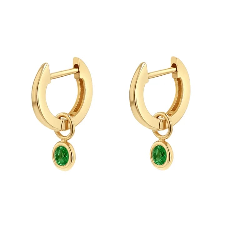New Design Wholesale 925 Sterling Silver 18k Gold Plated Cubic Zirconia Diamond Drop Huggies Hoops Earrings Drop Earrings