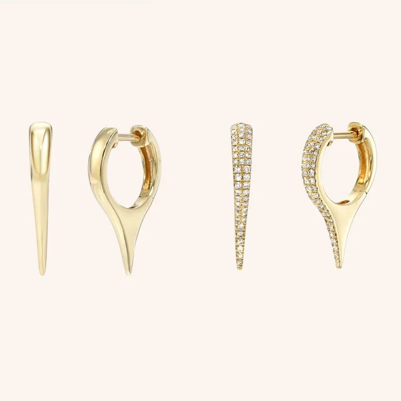 Fashion Brass Cubic Zirconia Hoop Huggies Earring Jewelry 18k Gold Cz Diamond Huggie Earings Women Huggie Earrings