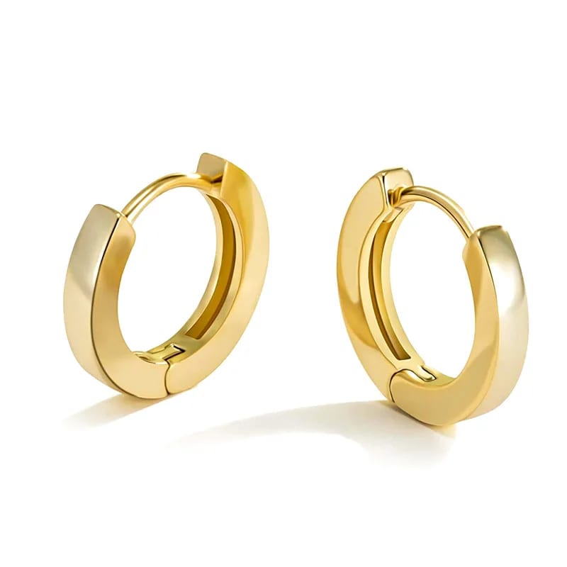 Classic Simple Style Jewelry Hypoallergenic Hoop Earrings Plain Huggies Earrings Huggie Earrings