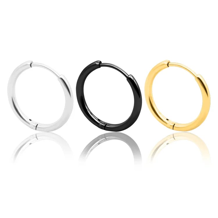 Odm 316l Titanium Sleeper Earrings Jewelry Wholesale Steel Surgical Earring Huggie Earrings