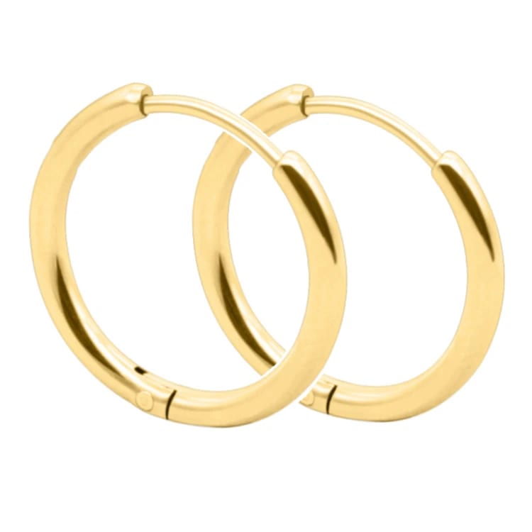 Oem Sleeper Hoop Earrings 14k Gold Plated Sleeper Earrings Jewelry Made Of Surgical Steel Huggie Earrings