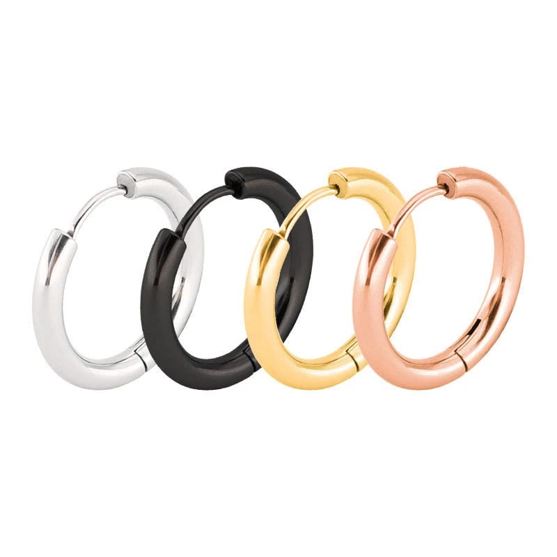 Wholesale Stainless Steel Anti Allergy Earring Waterproof Hoop Earrings Huggie Earrings
