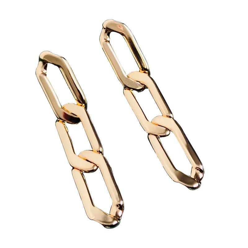 Wholesale New Design Handmade Asymmetric Long Chain Earrings Brass Casting Water Proof Chains Earrings Women Drop Earrings