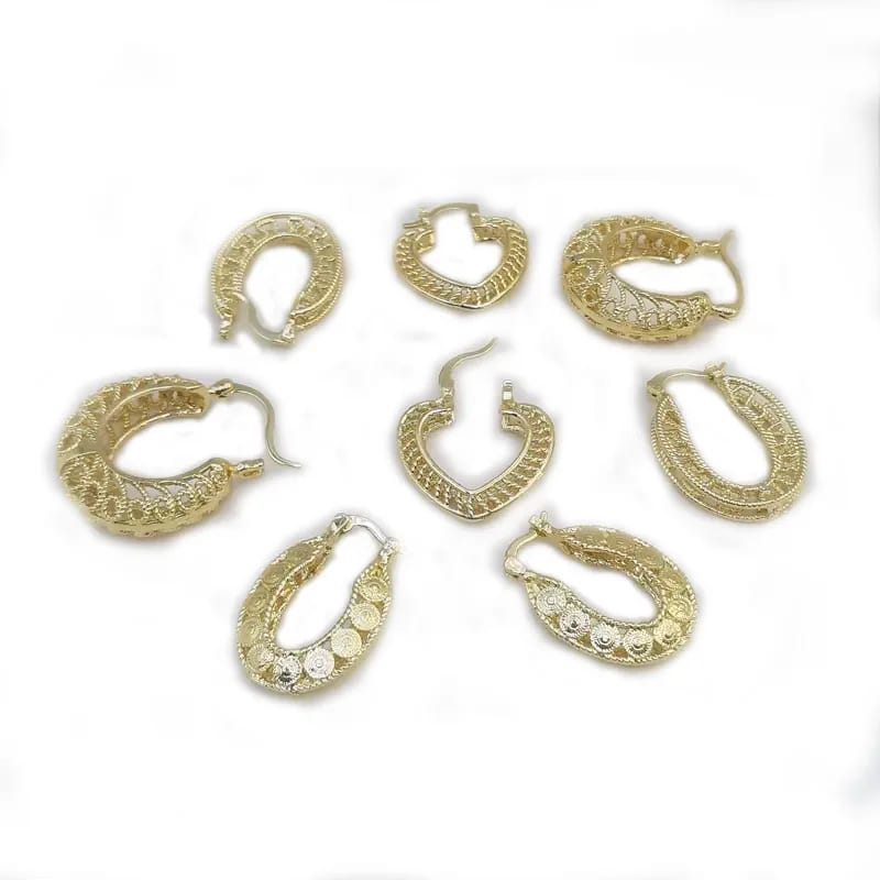 Classic Ip Plated Hollow Out Hand Made Heart Geometric Casting Drop Earrings Women Drop Earrings