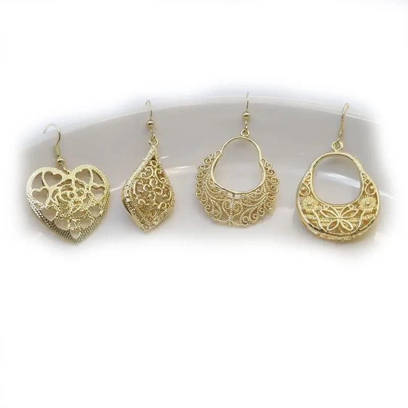 Best Seller Hollow Out Hand Made Heart Butterfly Geometric Drop Earrings Women Drop Earrings