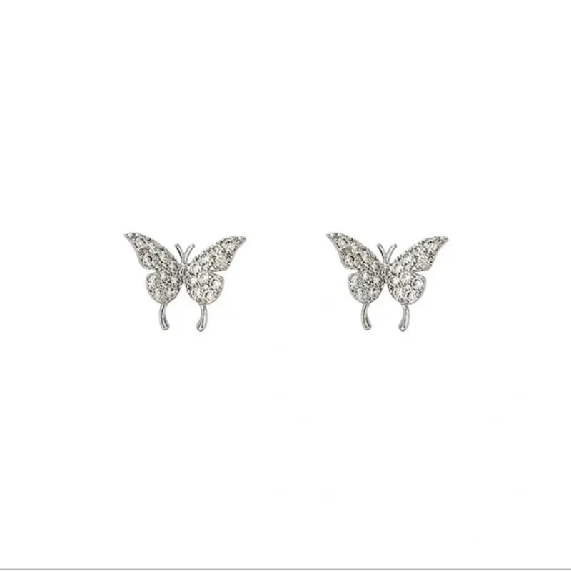 New Design Crystal Butterfly Earrings Ear Clips Ear Cuff Women New Jewelry Earring 18k Gold Ip Plaled Ear Cuff