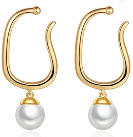 Delicate Freshwater Pearl Cuff Earrings For Girls Women New Jewelry Earring 18k Gold Plated Ear Cuff Ear Cuff