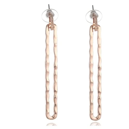 Simple Trendy Silver Plated Drop Long Chain Earring Geometry Chains Drop Earrings Drop Earrings