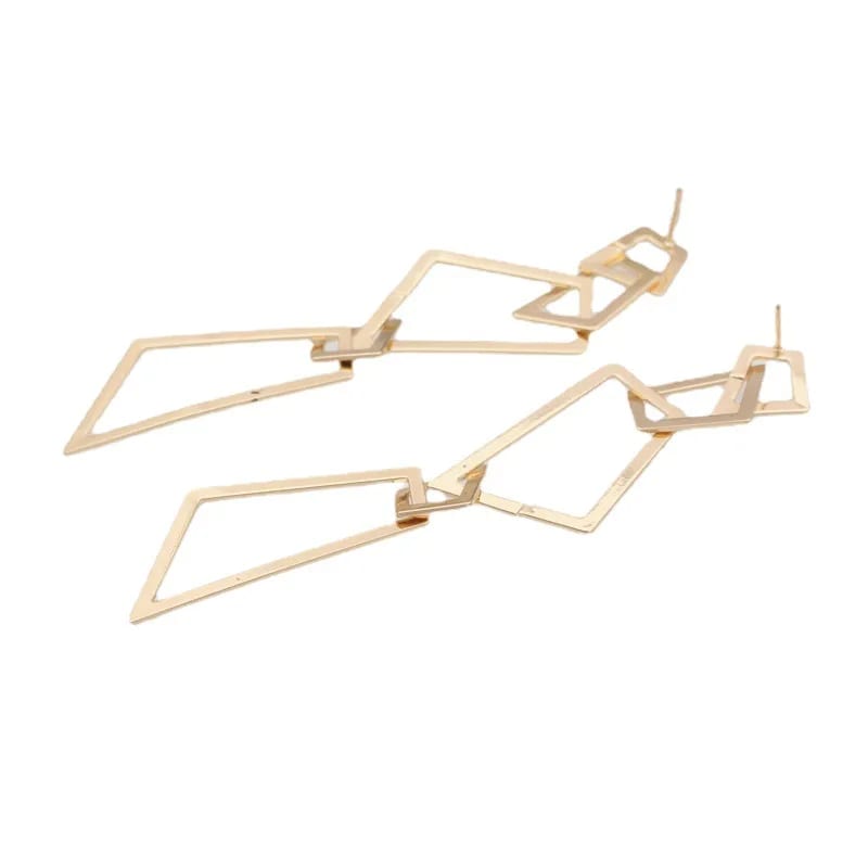 High Quality 18k Gold Plated Multiple Styles Geometry Chain Drop Earrings Jewelry For Women Drop Earrings