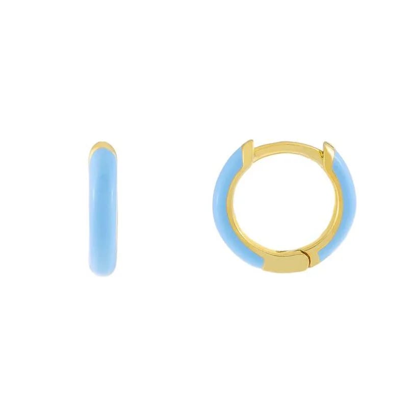 Fashion Dainty Tiny Hoop Earring Gold Plated Multicolor Neon Enamel Huggie Hoop Earrings For Women Huggie Earrings