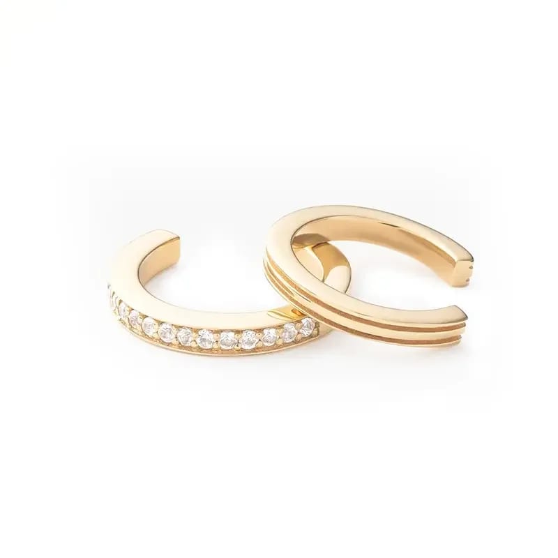 2020 Fashion Trendy Jewellery 14k Gold Plated Cubic Zirconia Ear Cuff Earrings For Women Ear Cuff