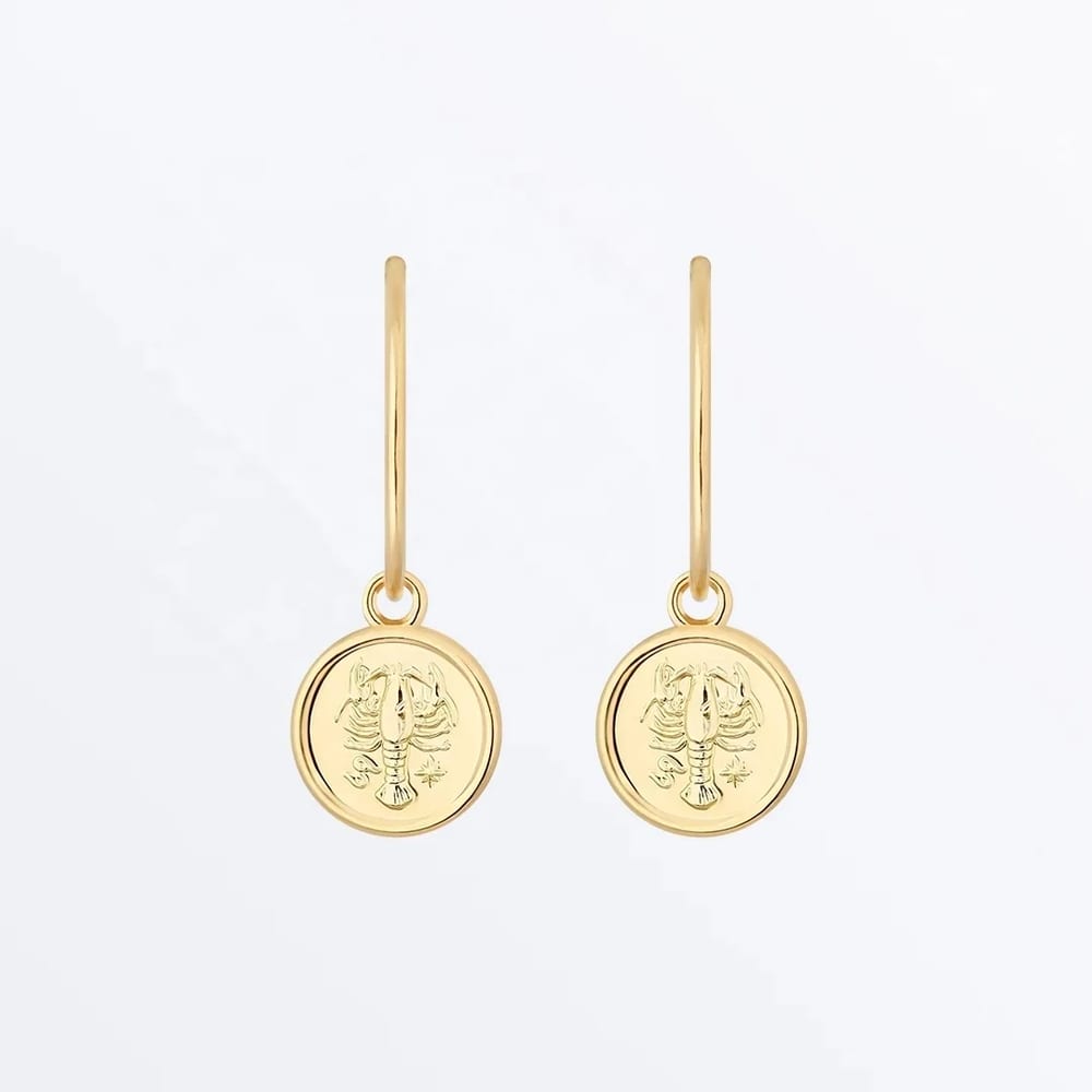 Trendy Mini Gold Plated Scorpio Zodiac Huggie Hoop Earrings Jewelry For Women Drop Earrings