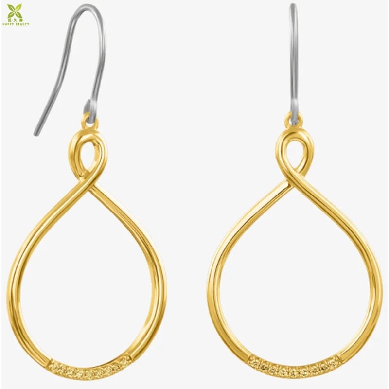 New Fashion Geometric Big Drop Earring Jewelry Women Oval Twist Hoop Earrings Gold Drop Earrings