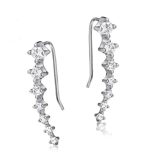 Most Popular Earring Cuffs 925 Sterling Silver Zircon Cuff Earring Women Ear Cuff
