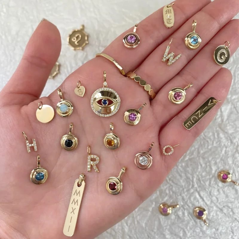 Fashion Jewelry Pendants & For Making Charms Bracelets Fine Designer Diy 18k Gold Plated Custom Wholesale Personalized Pendant Openwork Beads&Charms