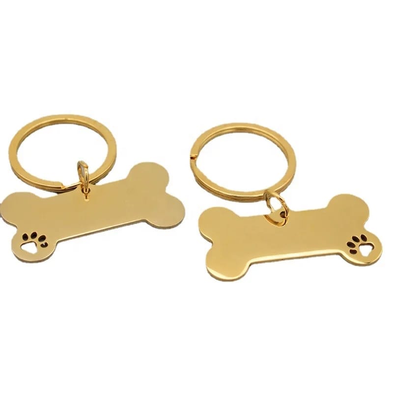Stainless Steel Bone Rectangle Round Various Shape Custom Engrave Logo Letter Charms For Jewelry Making Dog Collar Openwork Beads&Charms
