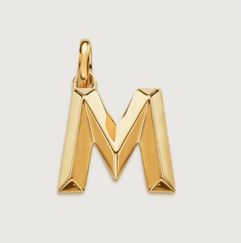 Customize Jewelry Stainless Steel Gold Plated Hiphop Alphabet Pendant Wholesale Supplies Openwork Beads&Charms