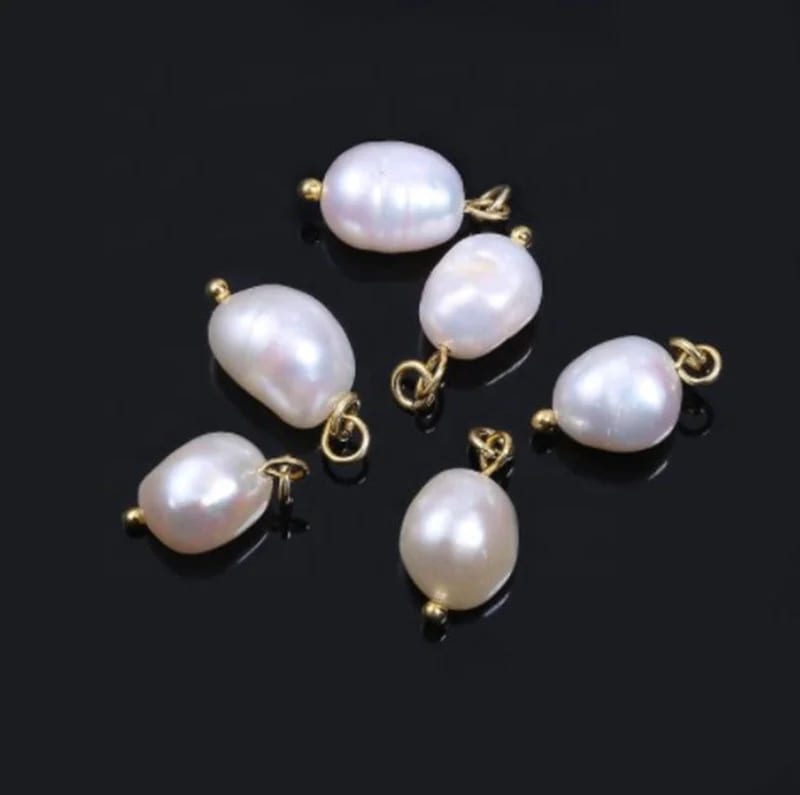 Customize Baroque Irregular Natural Pearl Beads Freshwater Pearl Charm For Earring Necklace Bracelet Jewelry Making Supplier Openwork Beads&Charms